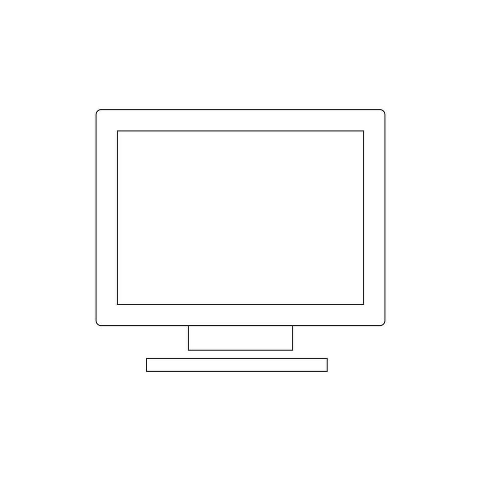 computadora monitor vector símbolo logo