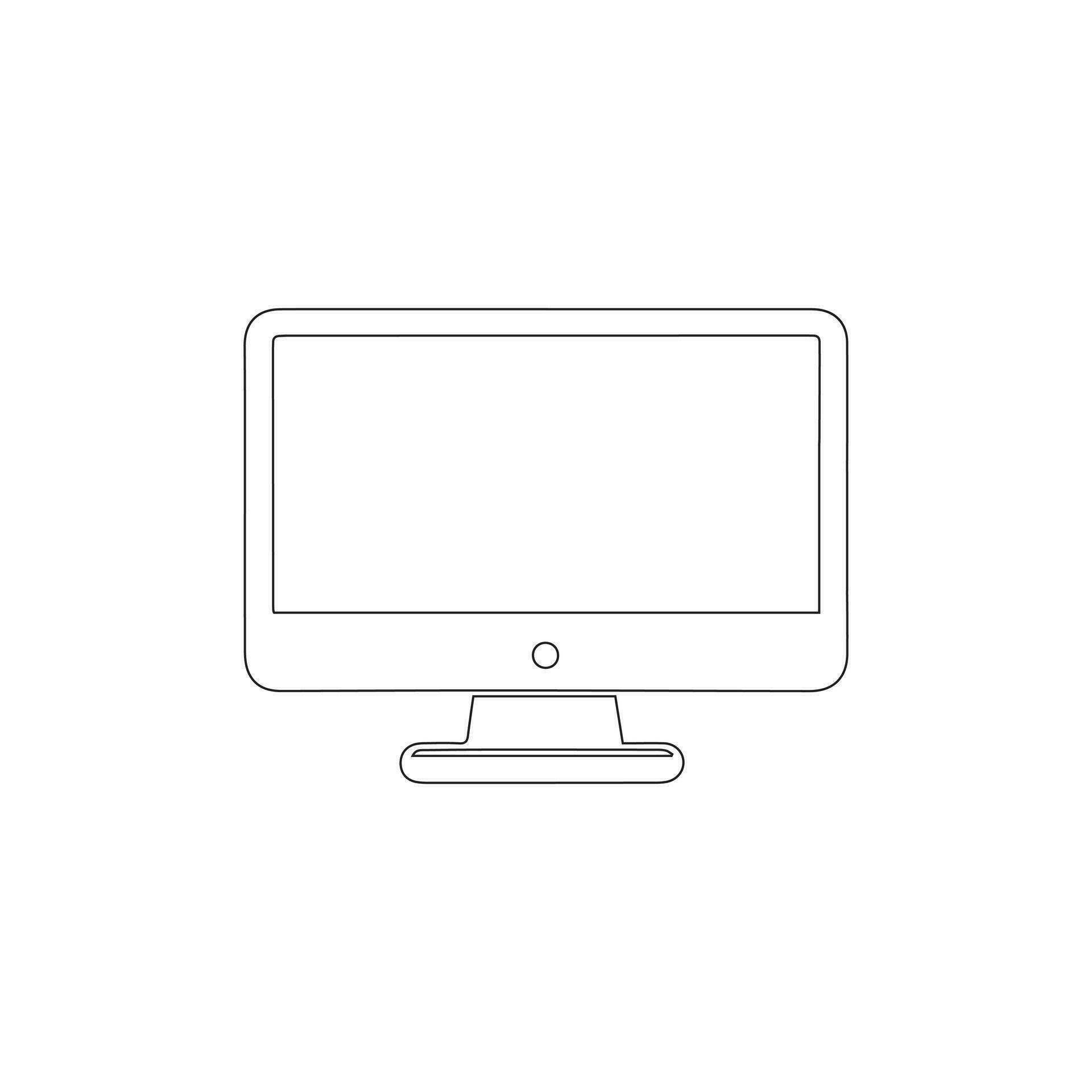 computer monitor vector symbol logo 35580904 Vector Art at Vecteezy