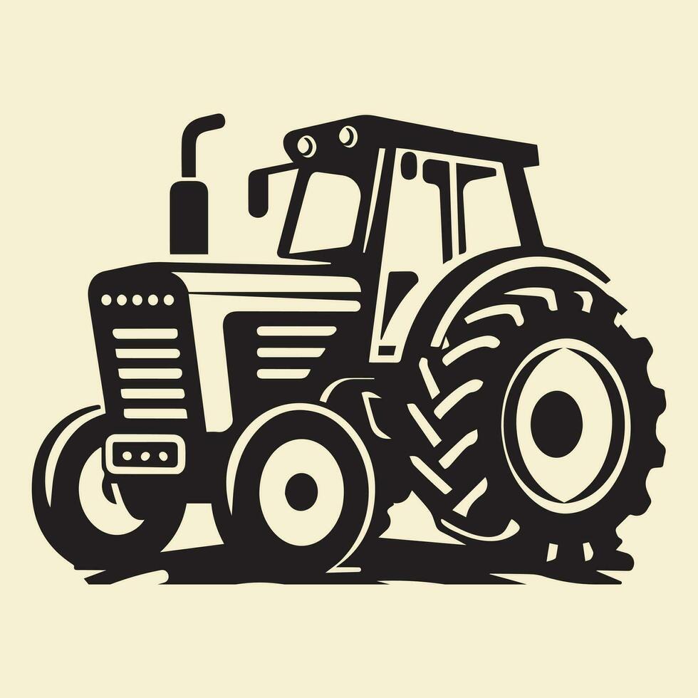 aislado en blanco tractor icono vector símbolo lineal estilo pictograma. ilustración de un símbolo o logo