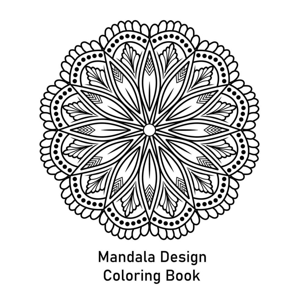 Blank and white ornamental mandala design floral Vector File