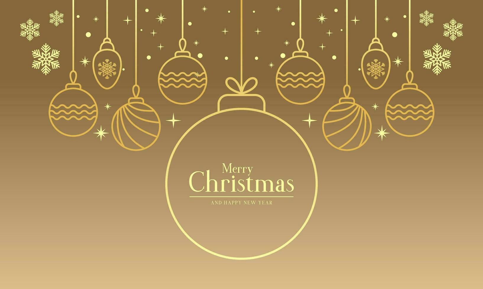 Elegant Christmas Decoration Banner Background with Christmas Decoration Elements vector