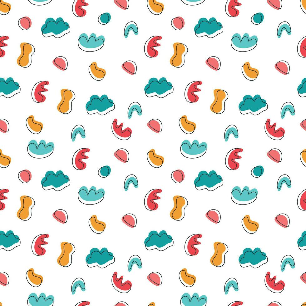 Colorful abstract seamless pattern on a white background vector