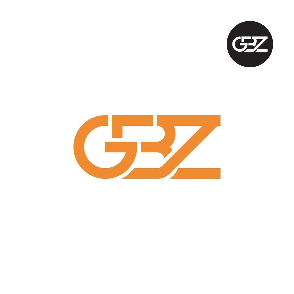 letra GBZ monograma logo diseño vector