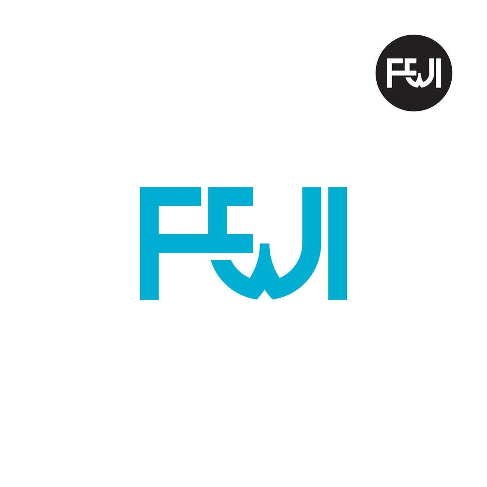 letra fwi monograma logo diseño vector