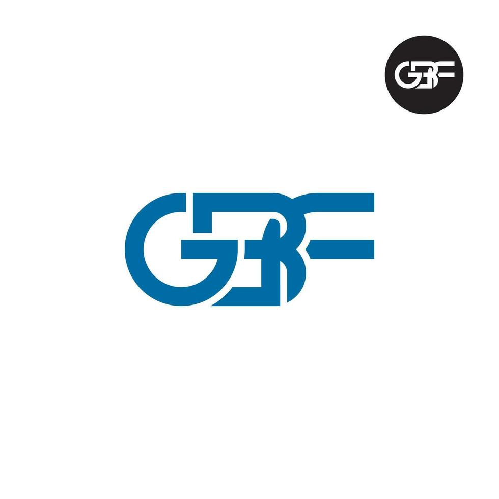 letra GBF monograma logo diseño vector