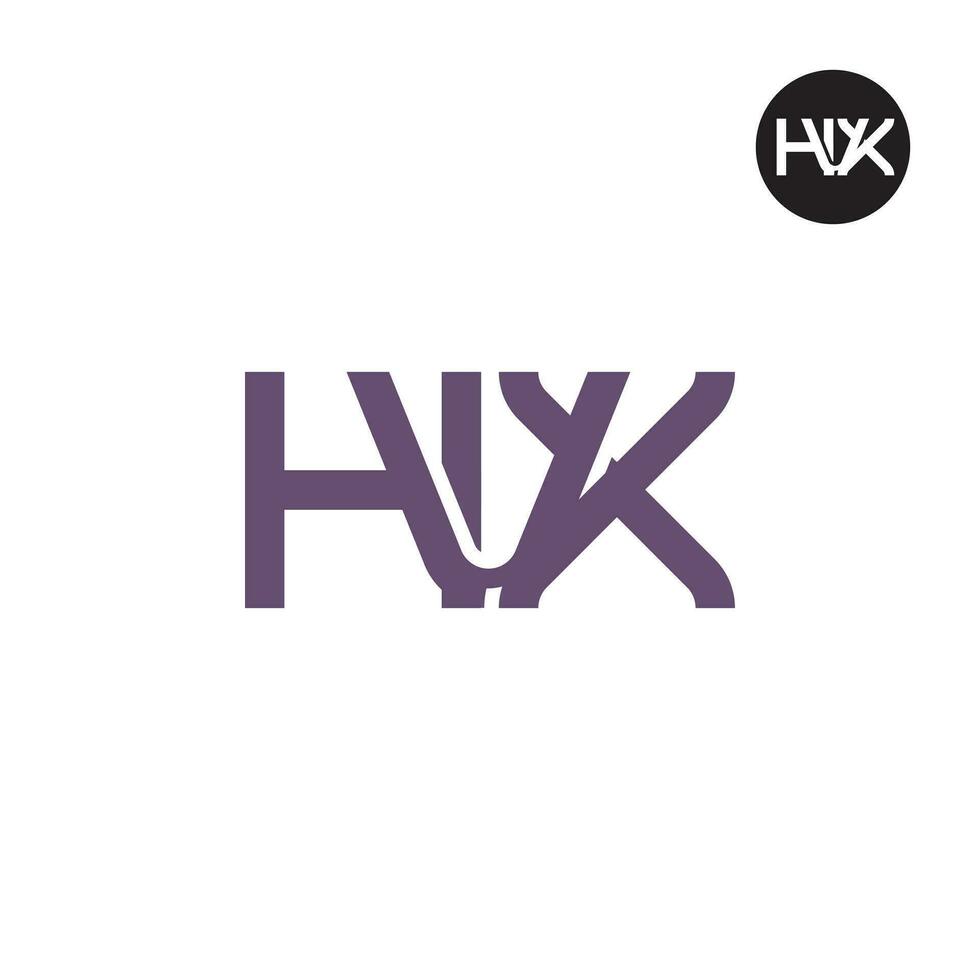 letra hvx monograma logo diseño vector
