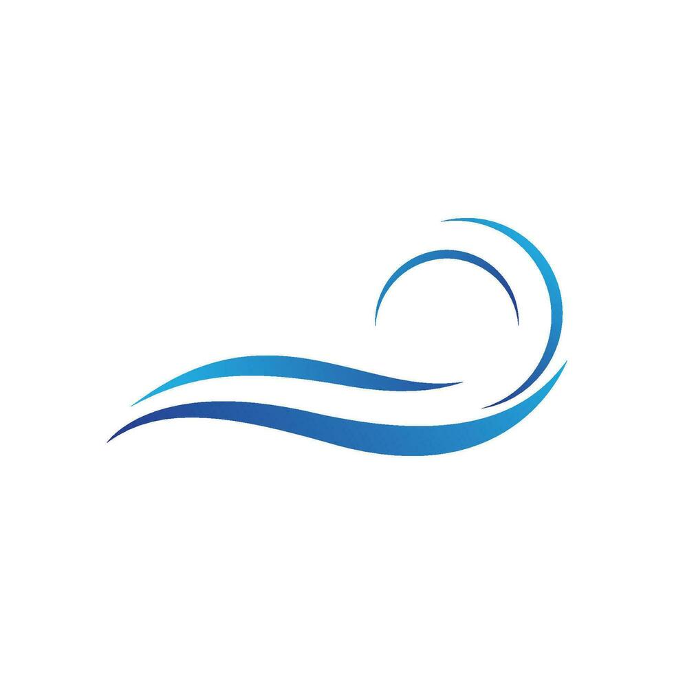 Water wave icon vector