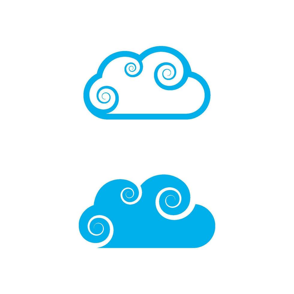 Cloud template icon illustration vector