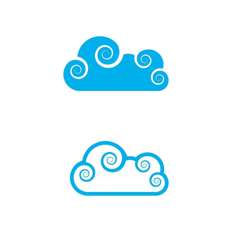 Cloud template icon illustration vector