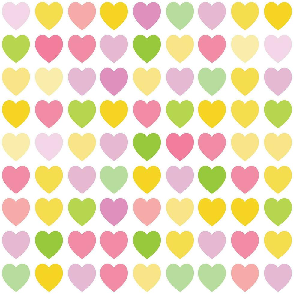 Colorful pattern, heart shapes seamless pattern vector