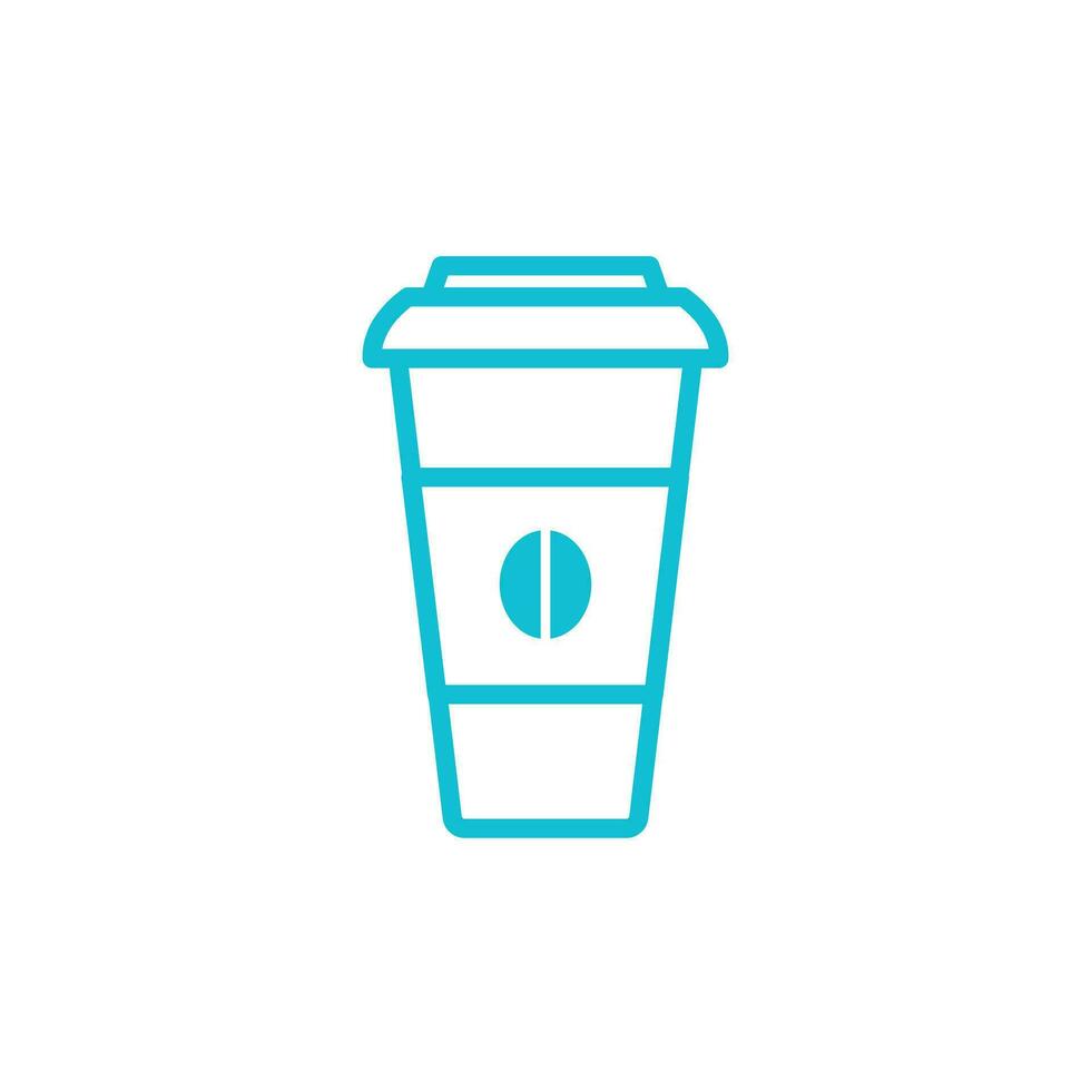 café a Vamos icono. desde azul icono colocar. vector