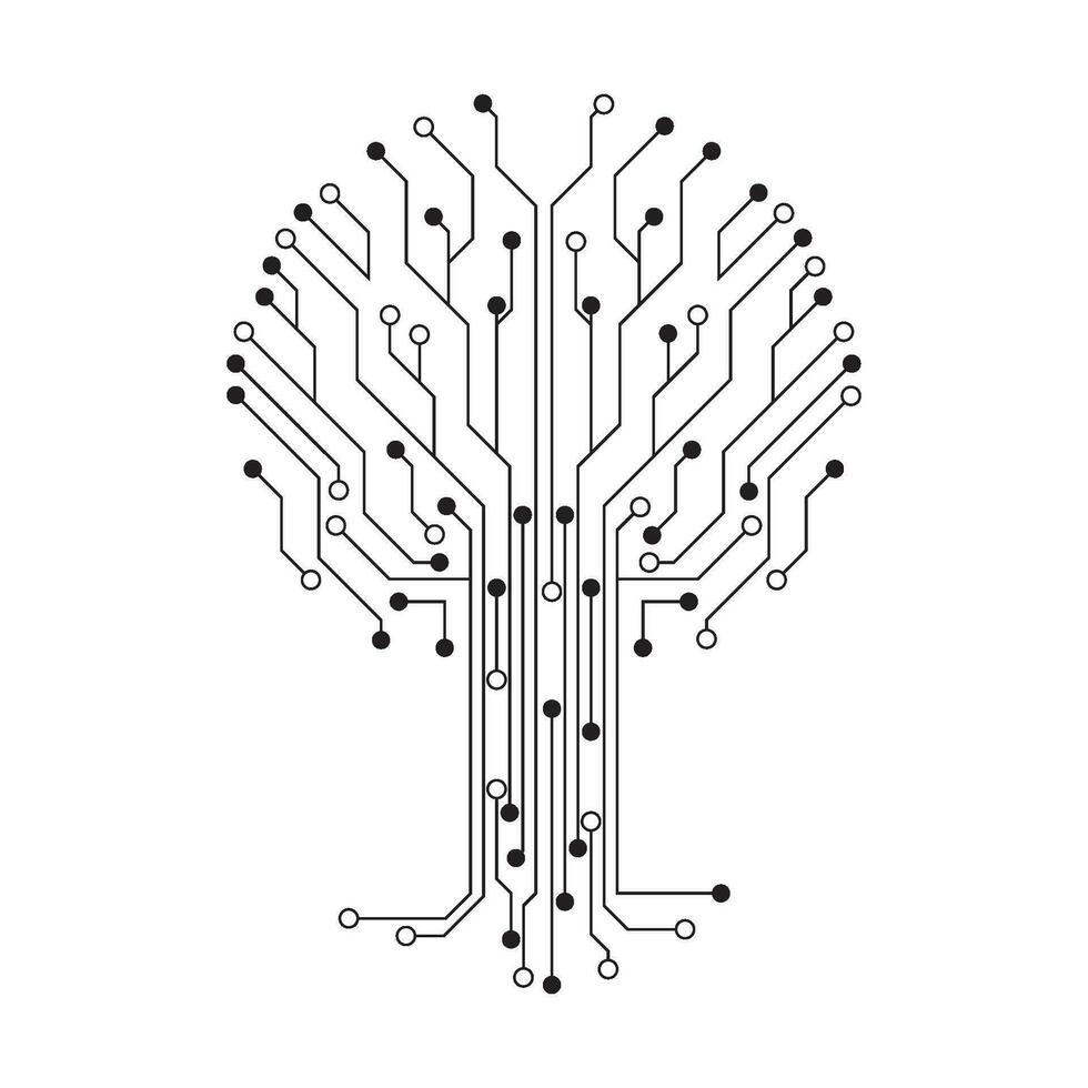 Circuit illustration design vector
