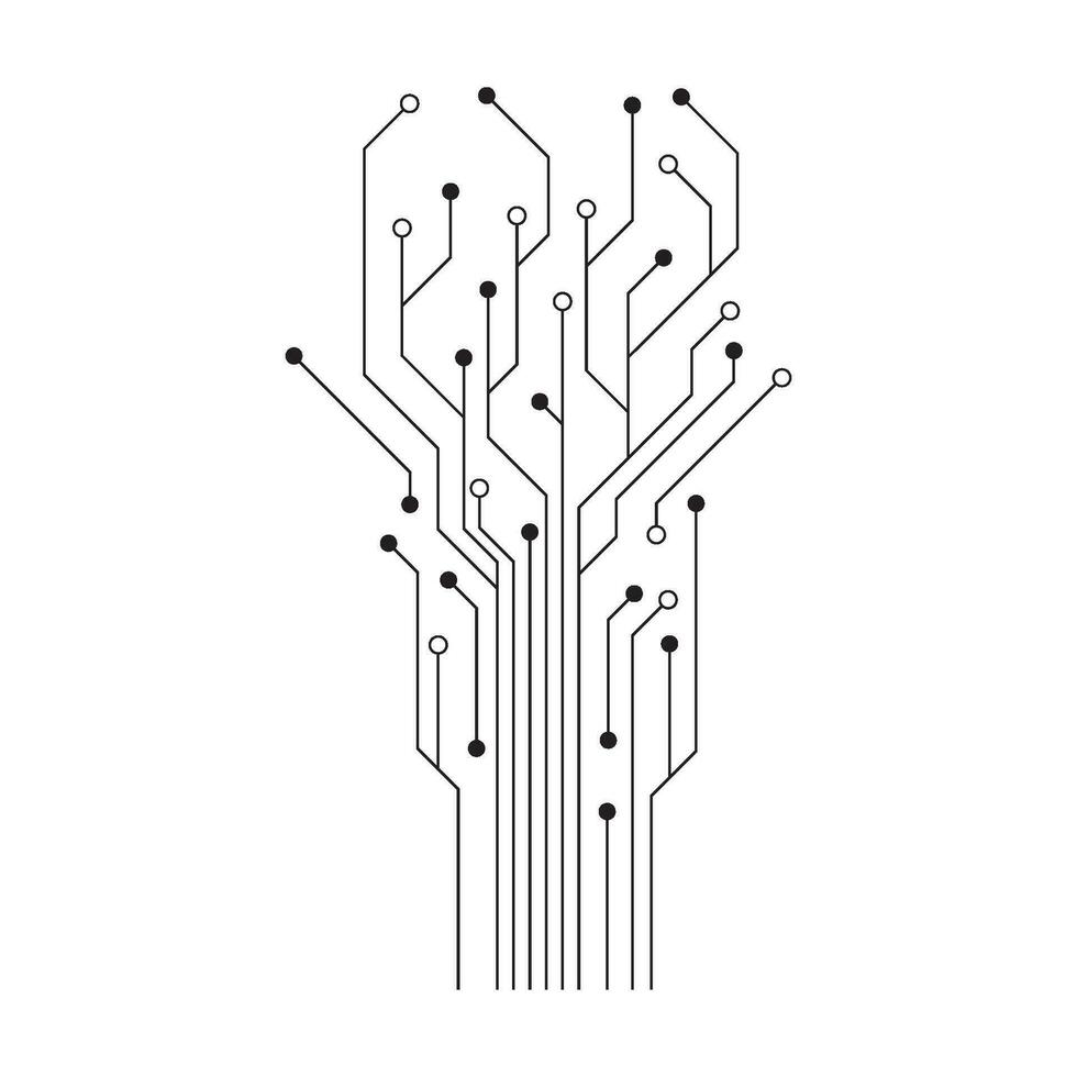 Circuit illustration design vector