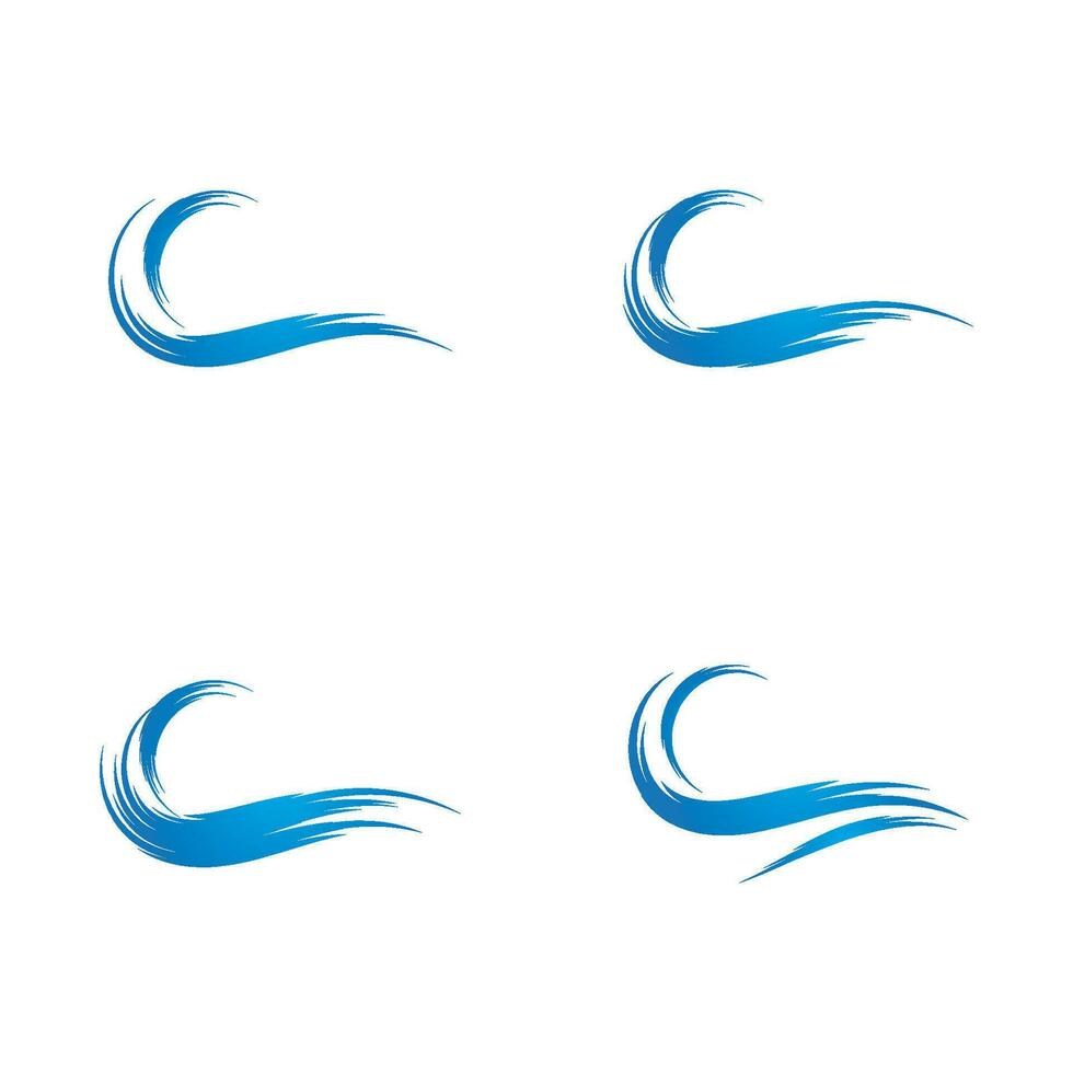 Water wave icon vector