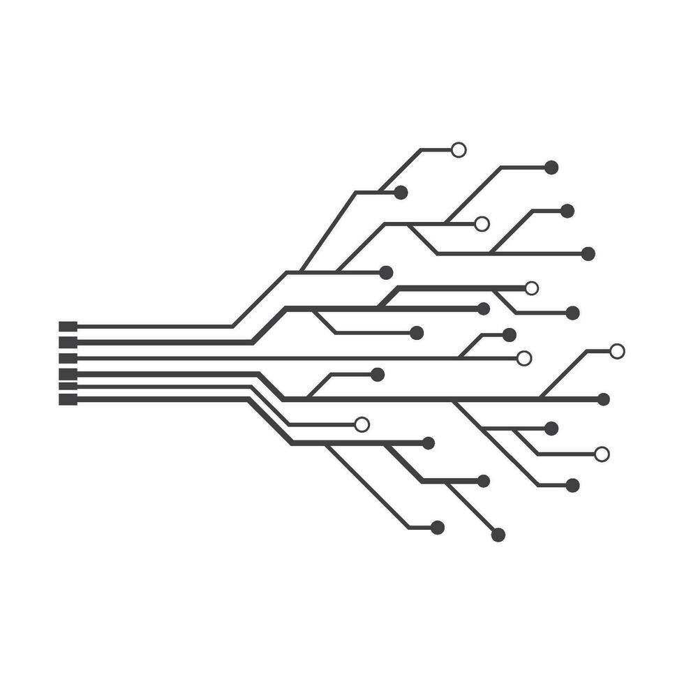 Circuit illustration design vector