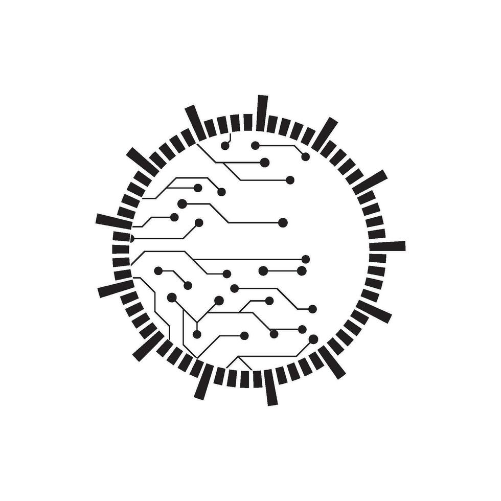 Circuit illustration design vector
