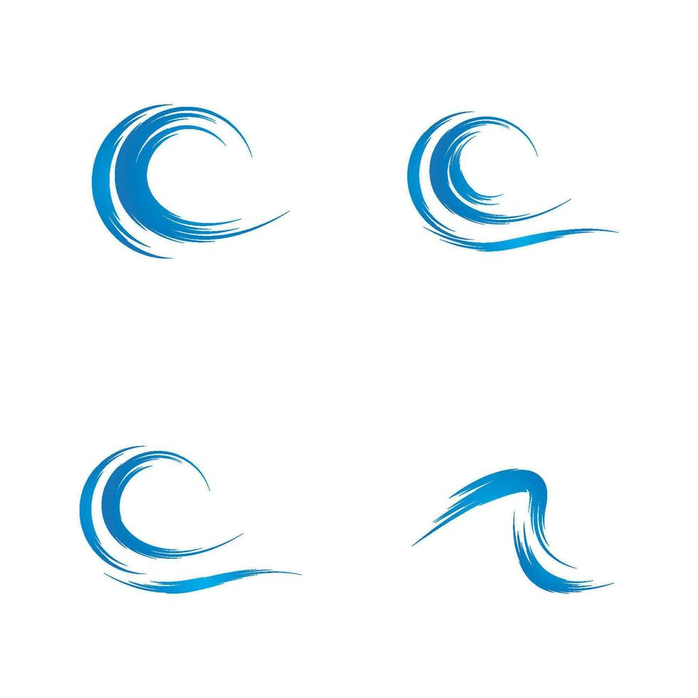 Water wave icon vector