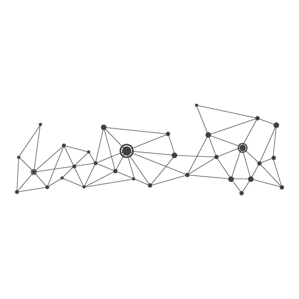 Polygonal Space Background with Connecting Dots and Lines vector