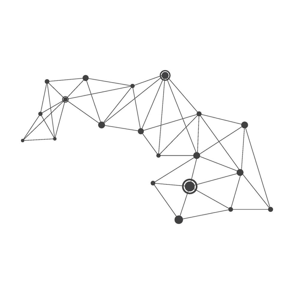 Polygonal Space Background with Connecting Dots and Lines vector