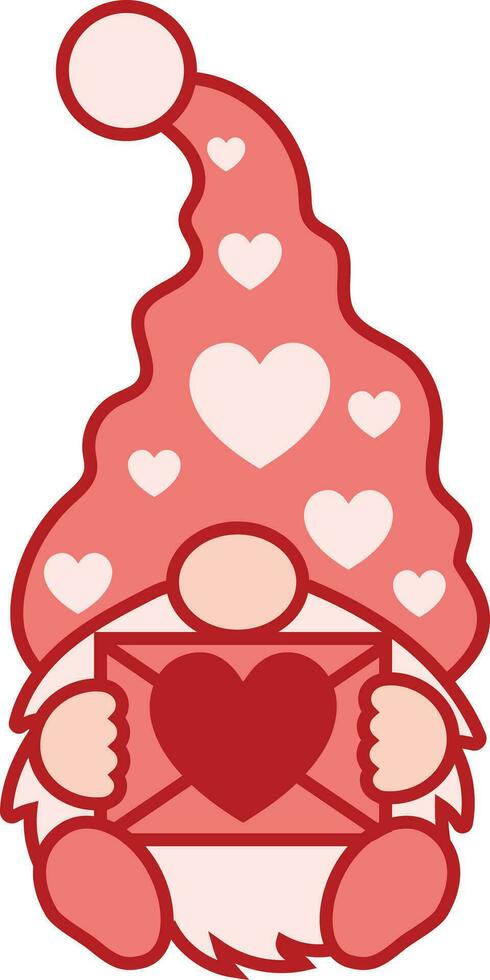 Valentine's Day Gnome Multilayer Cut File vector