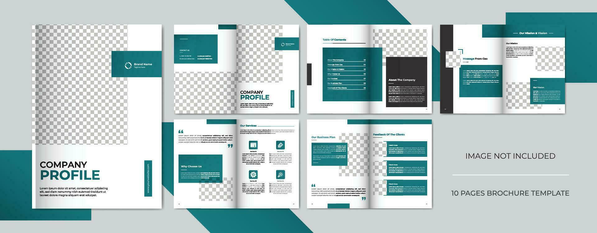 Corporate company profile template, business brochure design, annual report or business proposal vector template