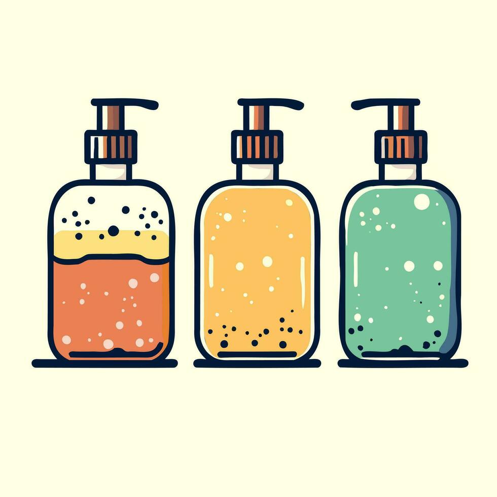 Minimal Vector Illustration of Cosmetic Jars