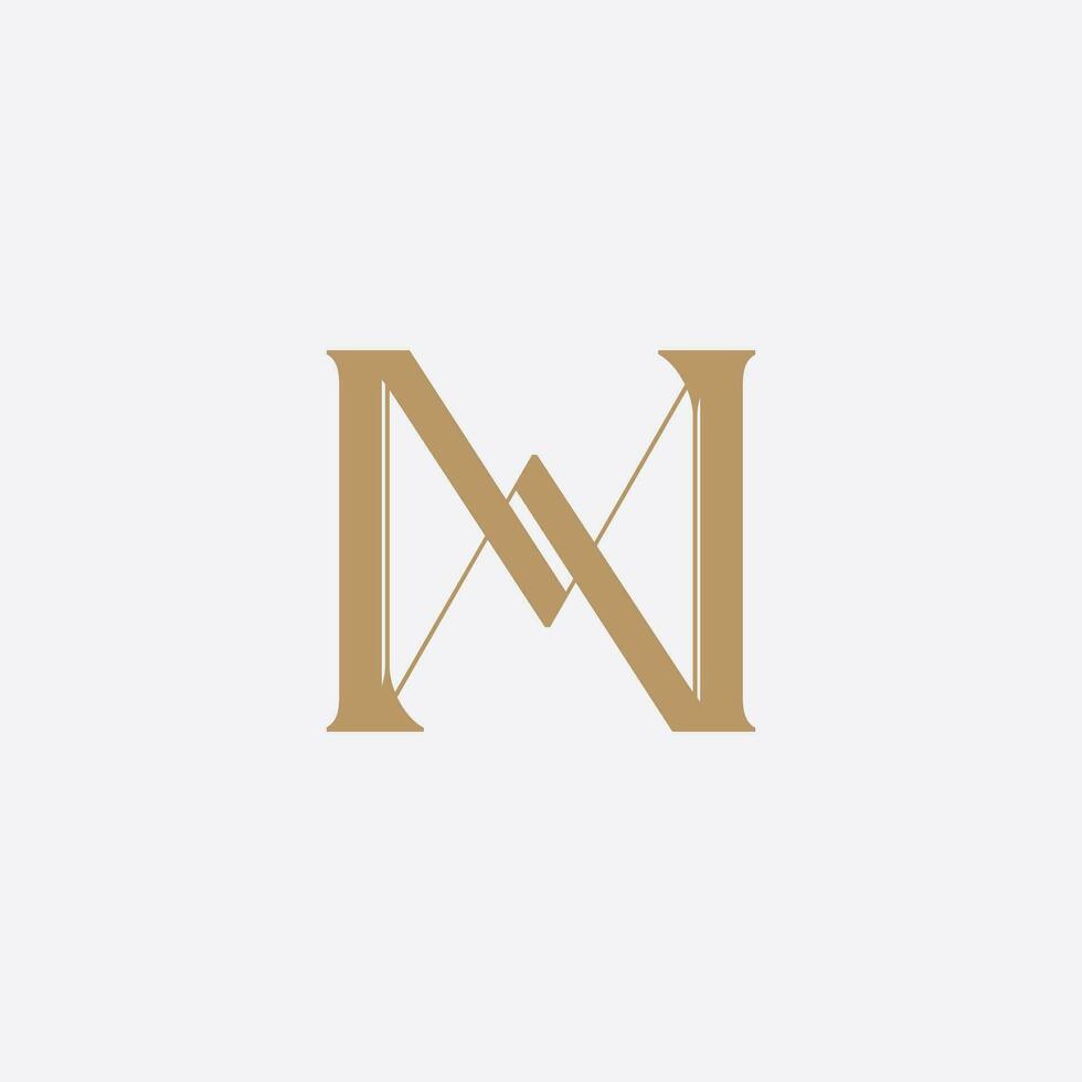 Alphabet letters monogram icon logo MW or WM vector
