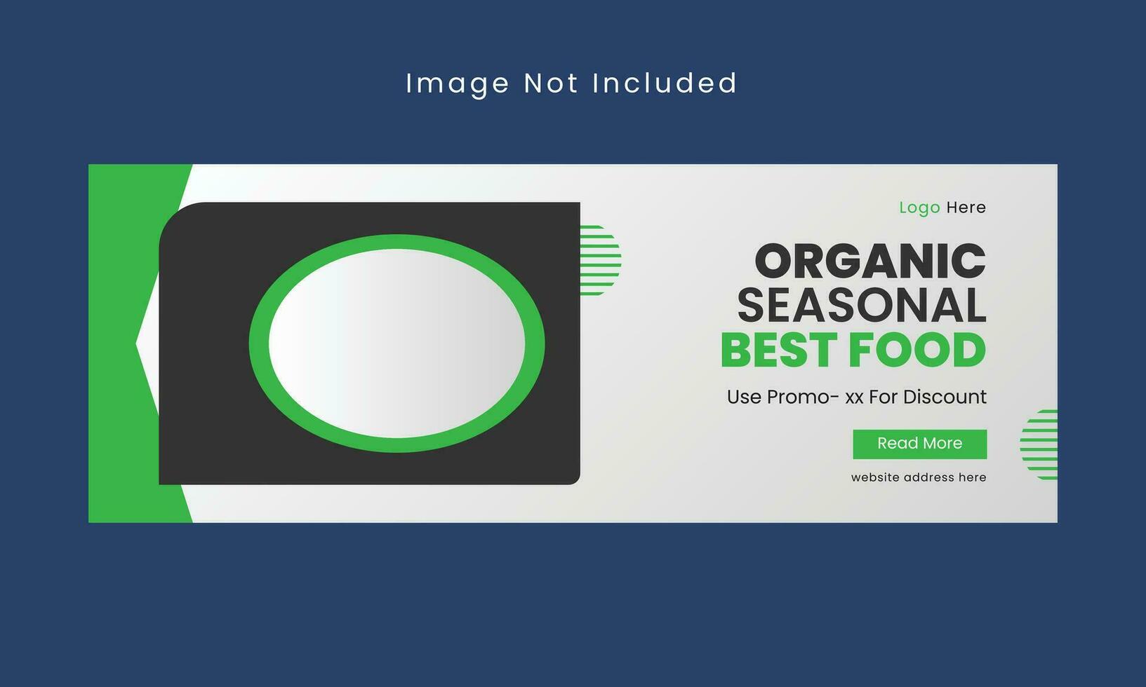 Organic Seasonal Food Social Media Cover vector