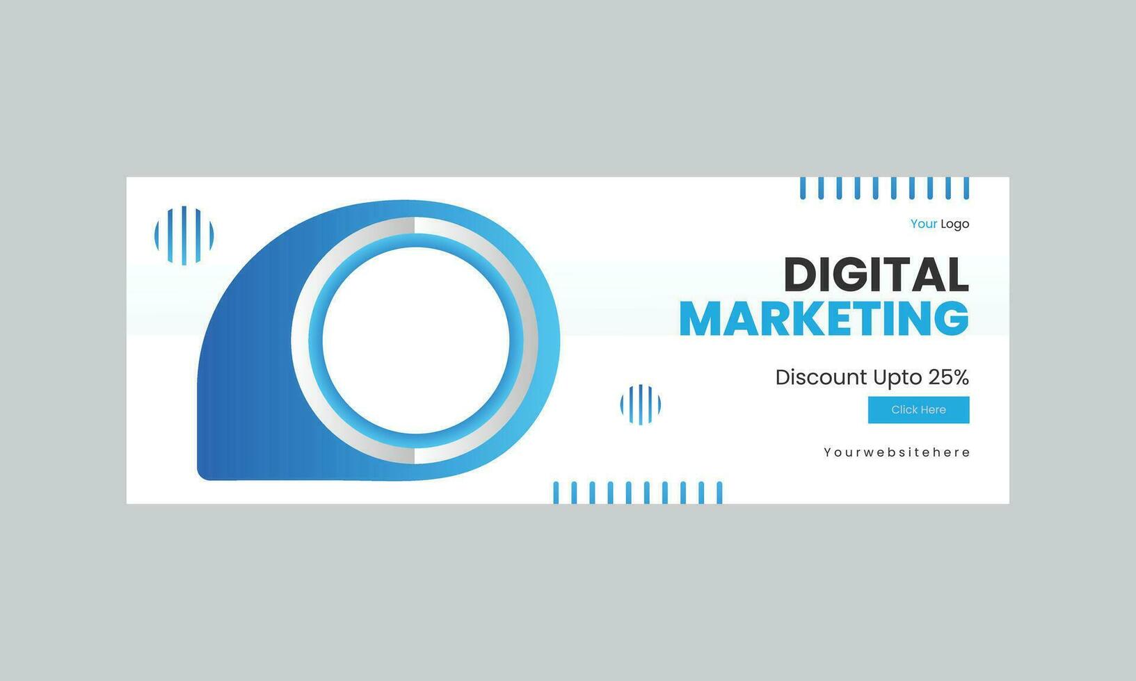 Digital Marketing Social Media Cover vector