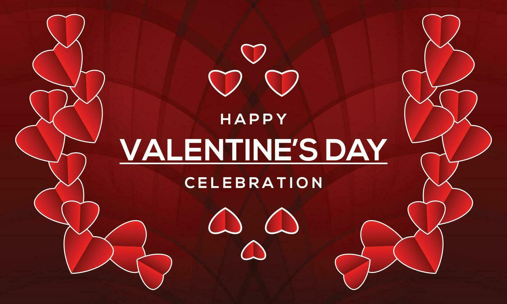 Valentines Day Vector Web Banner Template