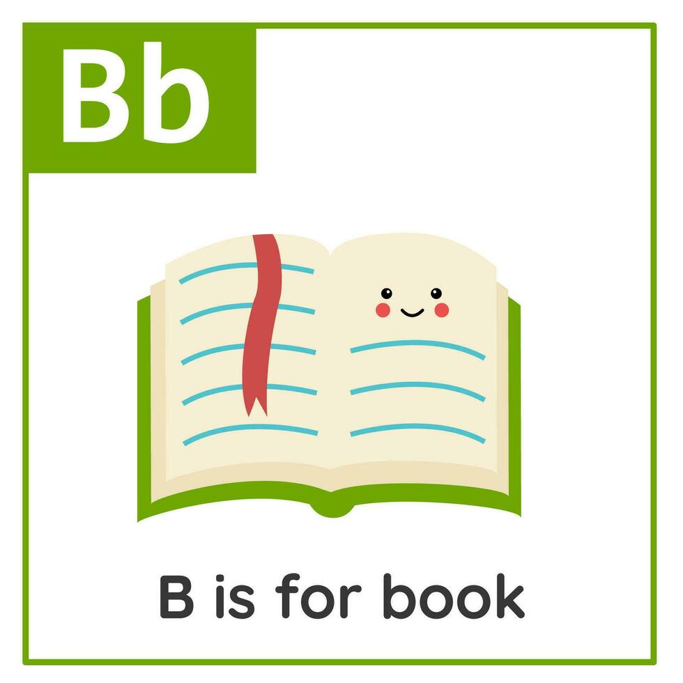 Learning English alphabet for kids. Letter B. Back to school. Worksheet for kids. vector