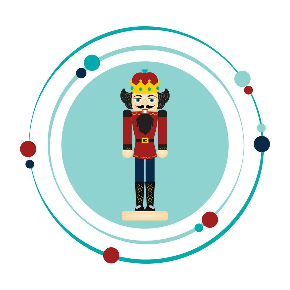 Nutcracker toy soldier vector illustration graphic icon symbol