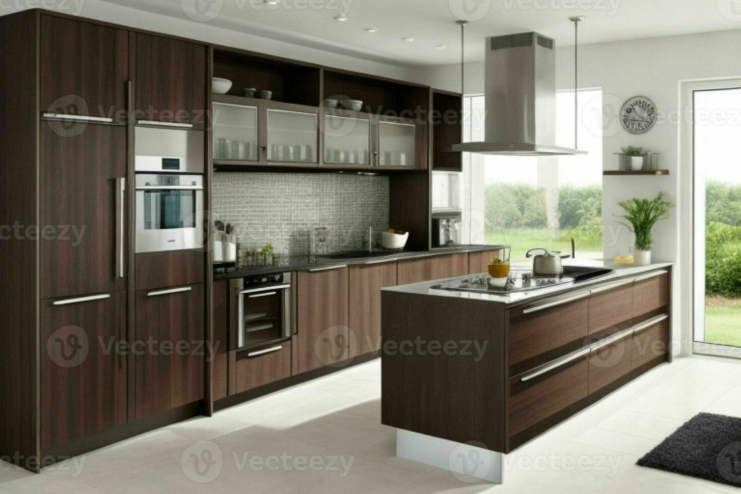 AI generated Modern Kitchen Styles. Pro Photo