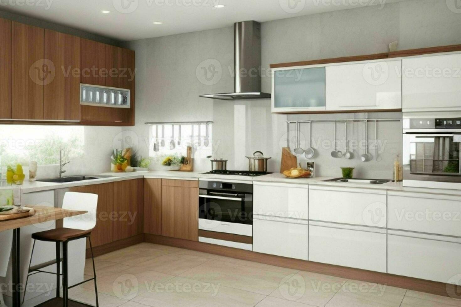 AI generated Modern Kitchen Styles. Pro Photo