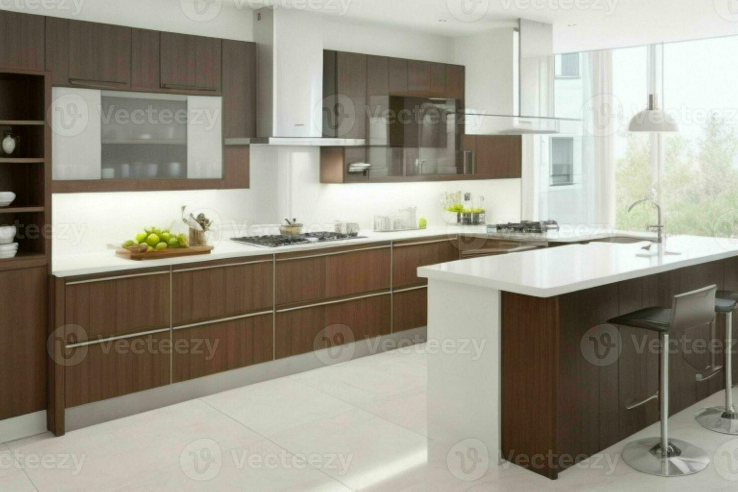 AI generated Modern Kitchen Styles. Pro Photo