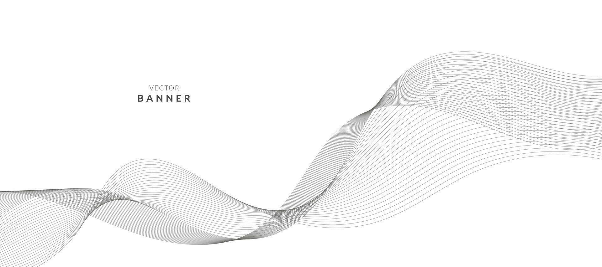 Abstract wave element for design. Digital frequency track equalizer. Stylized line art background. Vector illustration.
