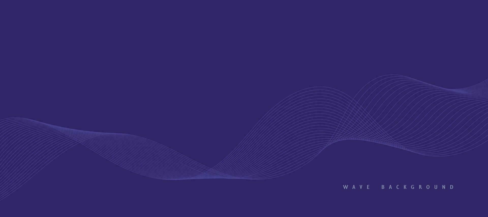 Vector abstract violet background with dynamic violet waves, lines and particles.
