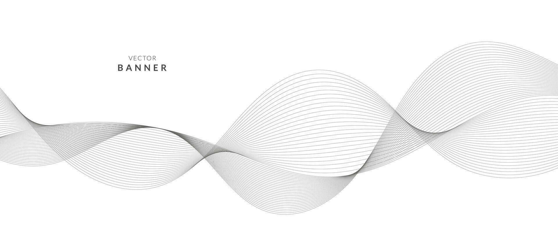Abstract wave element for design. Digital frequency track equalizer. Stylized line art background. Vector illustration.