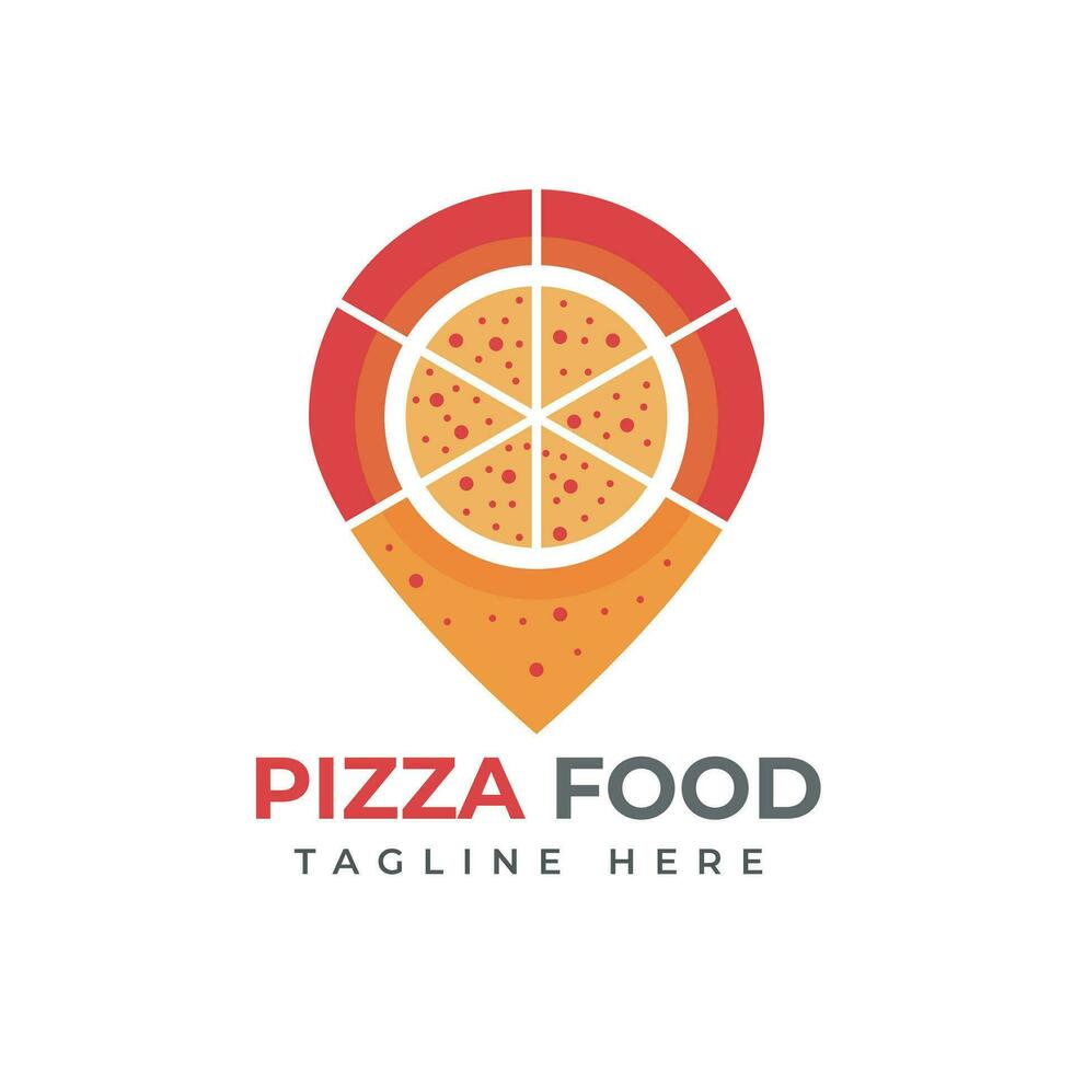 Restaurant food chef pizza vector logo template illustration
