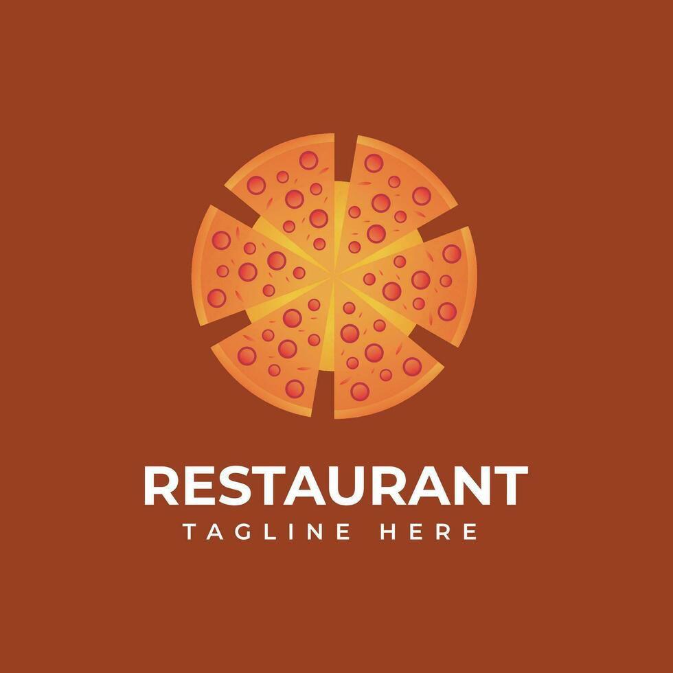 restaurante comida cocinero Pizza vector logo modelo ilustración