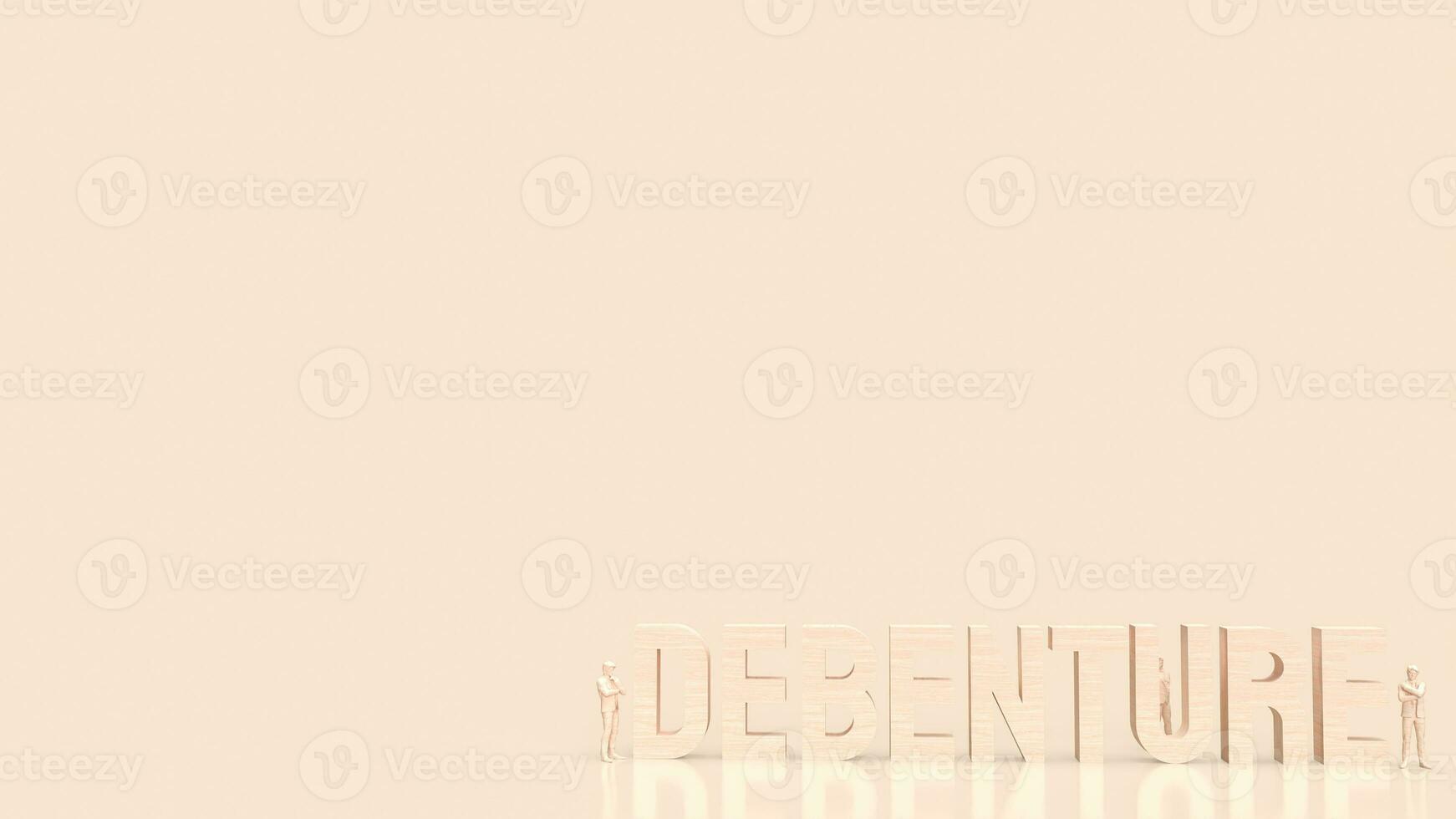 The Debenture text for Business concept 3d rendering. photo