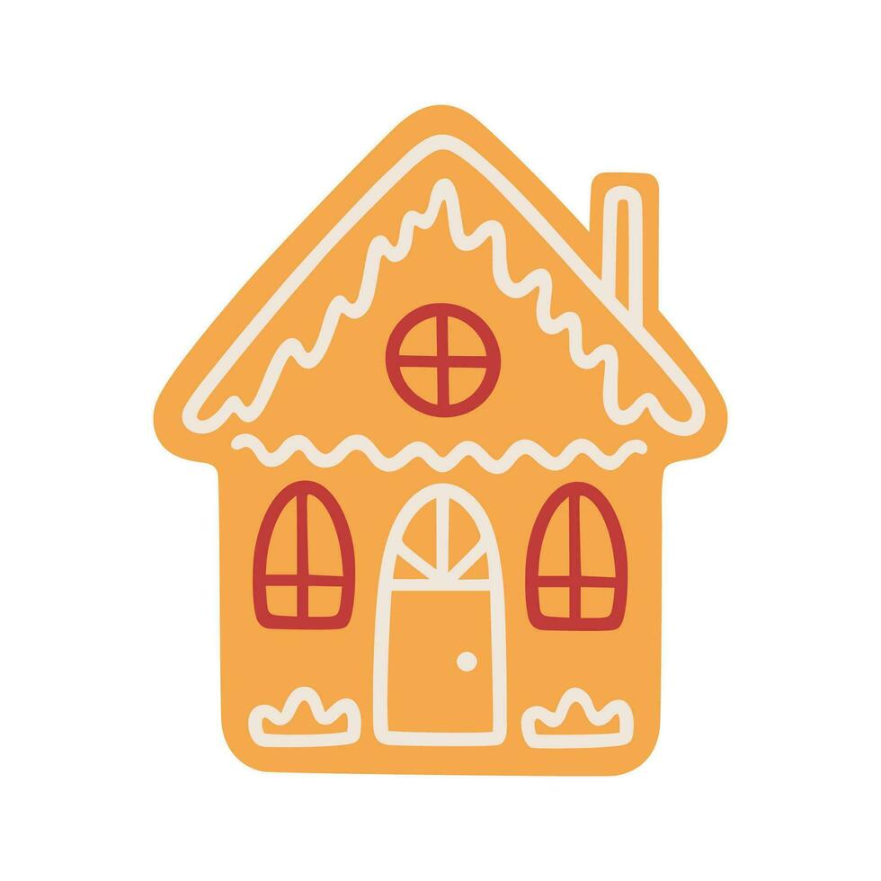 Vector Illustration of Christmas gingerbread cookie.