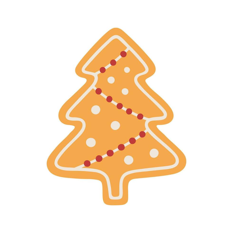 Vector Illustration of Christmas gingerbread cookie.