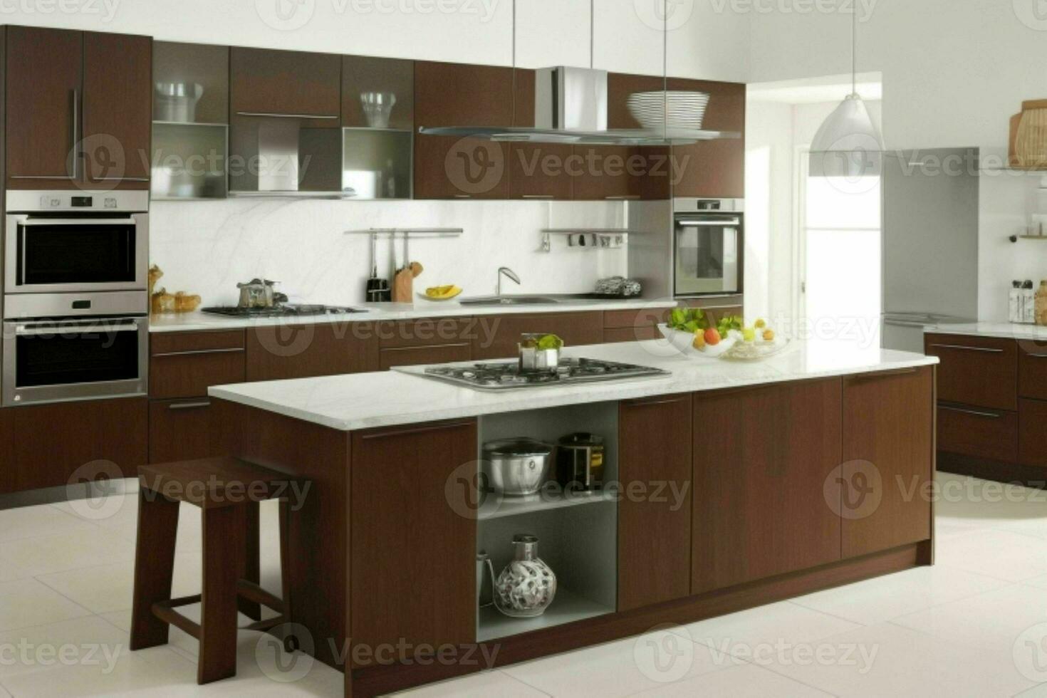 AI generated Contemporary Kitchen Styles. Pro Photo