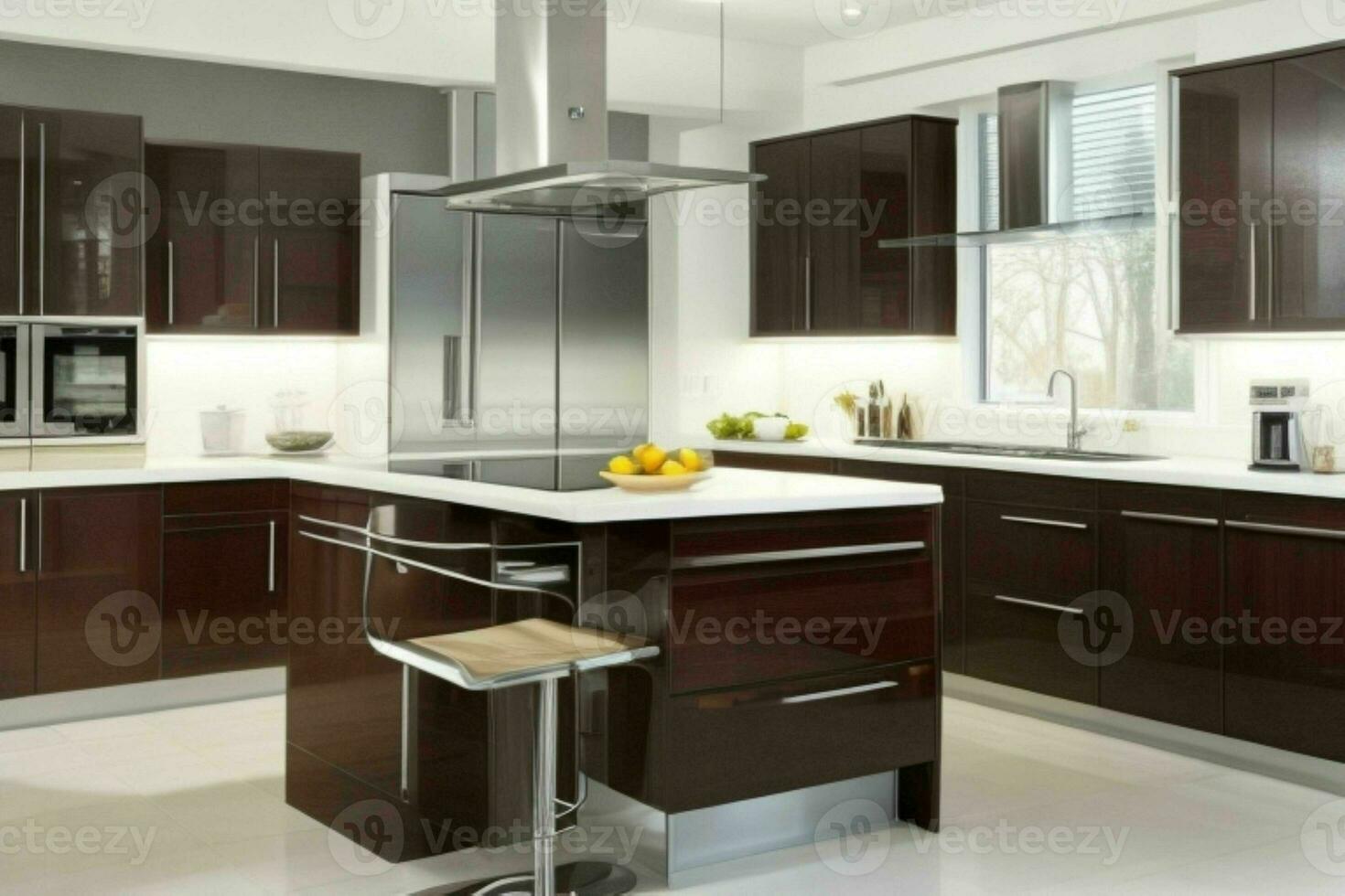 AI generated Contemporary Kitchen Styles. Pro Photo