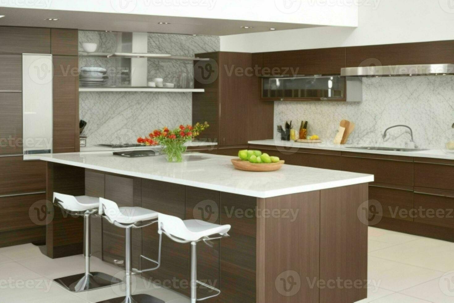 AI generated Contemporary Kitchen Styles. Pro Photo