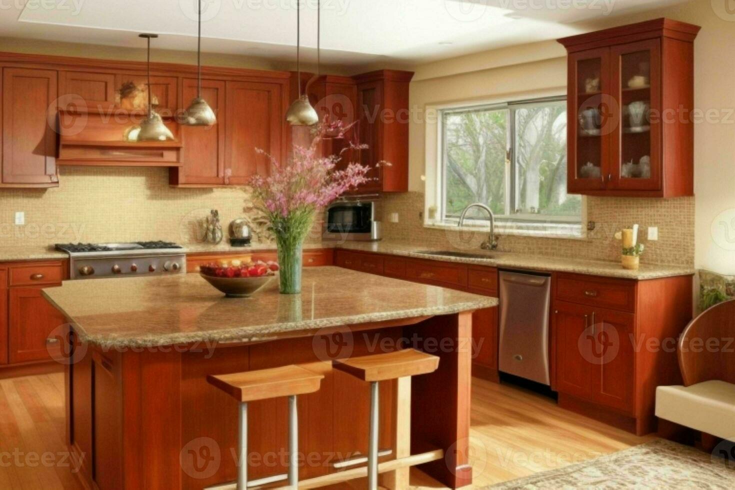 AI generated Asian Kitchen Styles. Pro Photo