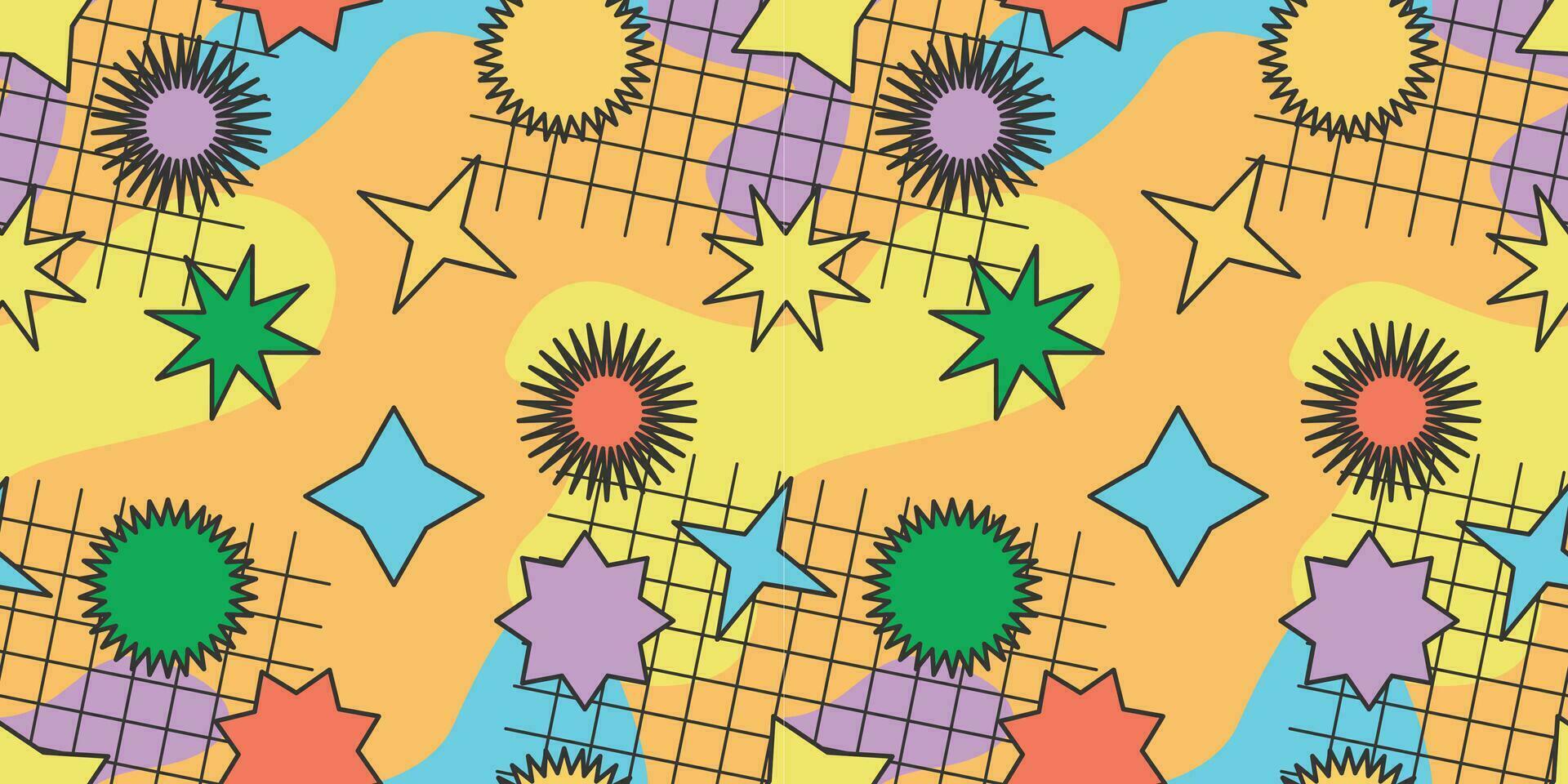 Neo brutalism seamless pattern vector