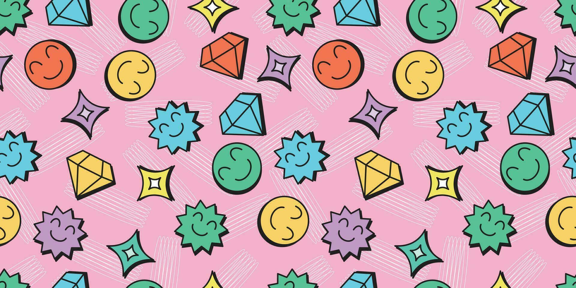 Neo brutalism seamless pattern vector