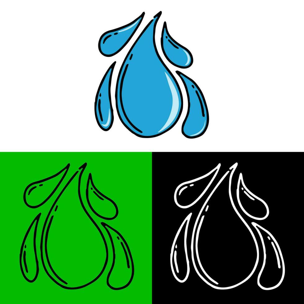 ambiental ilustración concepto con agua, cuales lata ser usado para iconos, logos o símbolos en plano diseño estilo vector